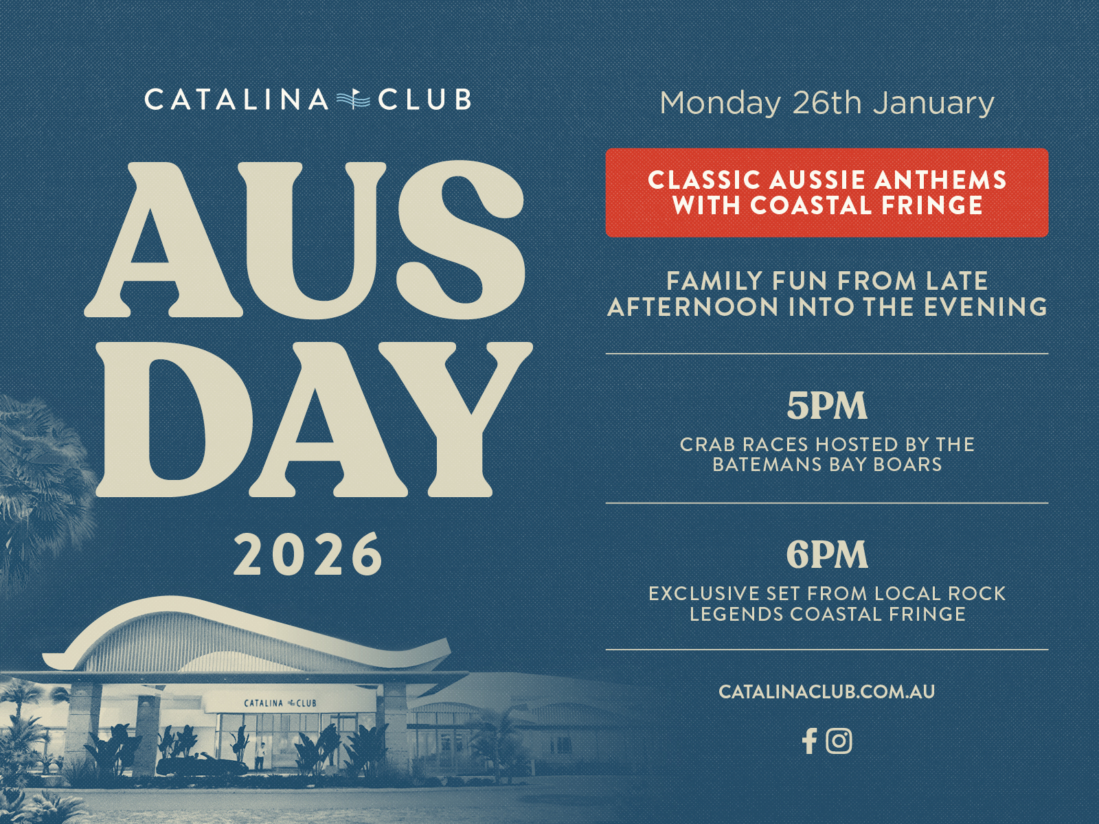 Australia Day at Catalina Club — it wouldn’t be the same without the Crab Races.