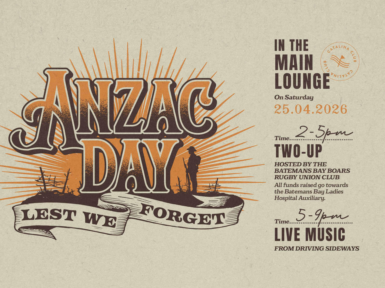 Anzac Day. A Time to Reflect. A Place to Come Together.